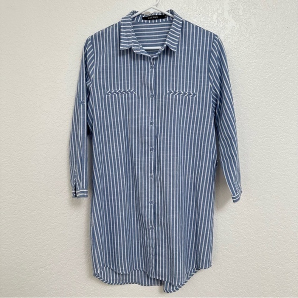 Womens Striped‎ Longsleeve Button Down Dress Shirt